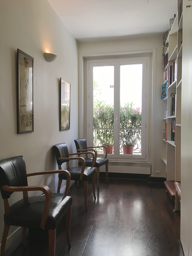 Salle d'attente osteopathe Paris 13